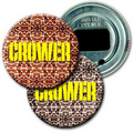 2 1/4" Diameter Round PVC Bottle Opener w/ 3D Lenticular Images - Snakeskin (Custom)